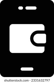 Brieftasche, Vektorgrafik auf transparentem Hintergrund. Symbole in Premium-Qualität. Glyphen Vektorsymbol für Konzept und Grafikdesign.