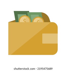 Cartera. Ilustración del vector sobre fondo blanco