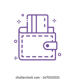 Wallet Vector illustration. Shopping and E-commerce Outline icon. EPS 10 File