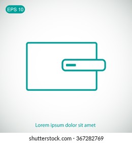 Wallet vector line icon