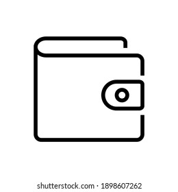 Wallet Vector Line Icon Editable Stroke. Business wallet icon, simple icon, isolated