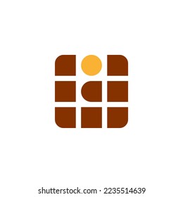 Design des Vektorlogos für die digitale Brieftasche. Abstrakte Illustration mit Geldbörse und goldener Münze.