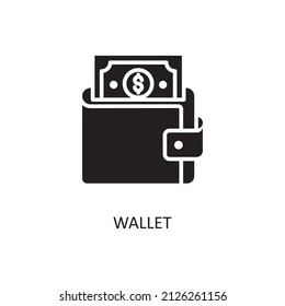 Wallet Vector Solid Icon Design illustration. Banking and Payment Symbol on White background EPS 10 File
