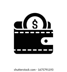 Wallet Vector Style illustration. Business and Finance Filled  Icon.