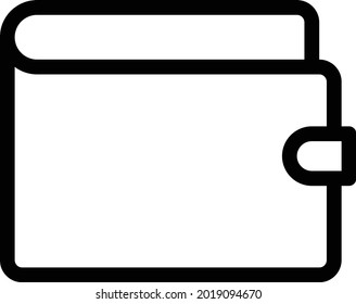 wallet vector thin line icon