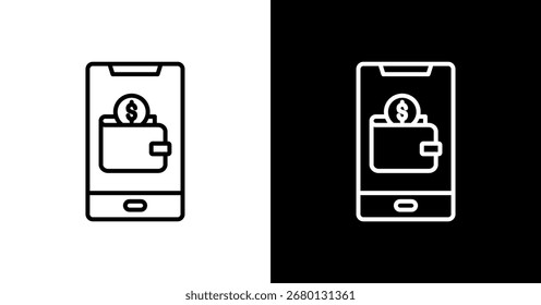 Diseño de conjunto de iconos de billetera blanca