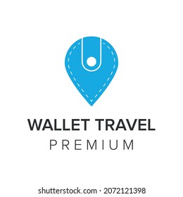 wallete travel logo icon vector template