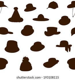 Wallets collection silhouette seamless pattern. vector illustration 