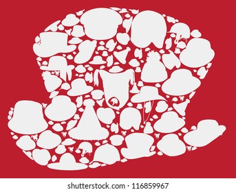 Wallets collection silhouette vector illustration. EPS 10 .