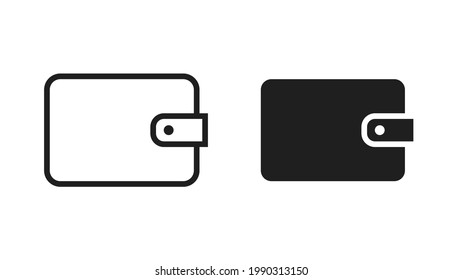Wallets icons isolated on white background. Finance or payment concept. Vector illustration
