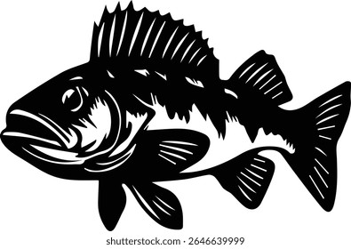 Walleye Fish design isolated on white background eps