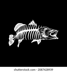 walleye fish skull for fishing logo company