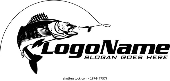 Walleye Fishing Logo, Fresh and unique walleye Logo Template, Great to use as your walleye fishing Activity. 