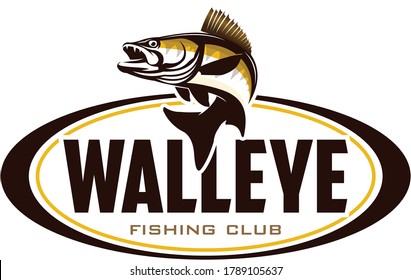 Walleye Zander Fish Logo. Unique and Fresh Walleye Zander fish logo template. Great for your Zander / walleye fishing acitivity. 