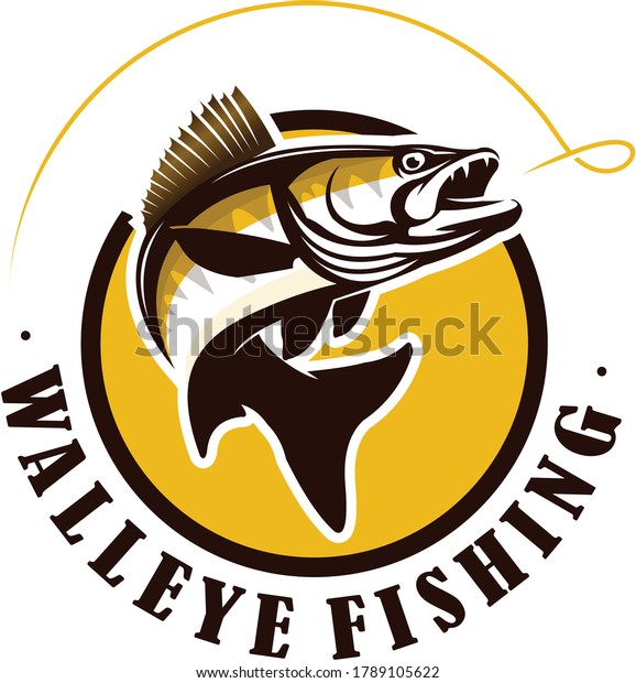 Walleye Zander Fish Logo. Unique and Fresh Walleye\
Zander fish logo template. Great for your Zander / walleye fishing\
acitivity. 