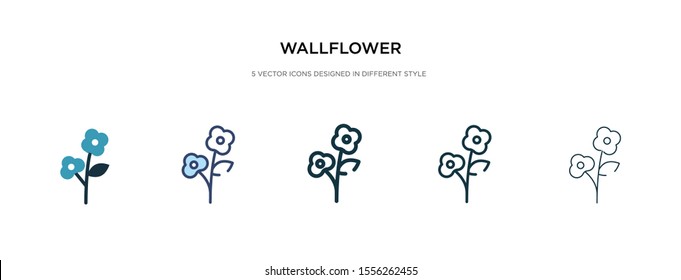 wallflower icon in different style vector illustration. two colored and black wallflower vector icons designed in filled, outline, line and stroke style can be used for web, mobile, ui