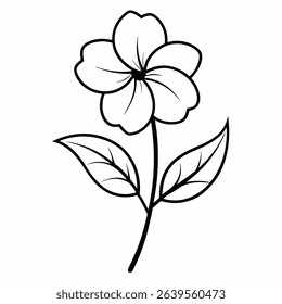 wallflower line art on white background