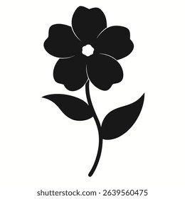 wallflower silhouette on white background