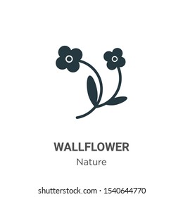 Wallflower vector icon on white background. Flat vector wallflower icon symbol sign from modern nature collection for mobile concept and web apps design.