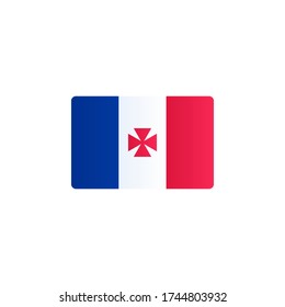 wallis flag vector. country flag isolated on white background