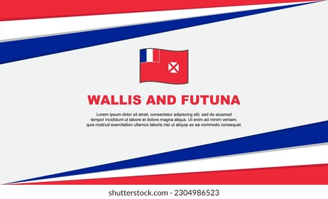 Plantilla De Diseño De Fondo Resumen De La Bandera Wallis Y Futuna. Ilustración Del Vector De Carteles Del Día De La Independencia De Wallis Y Futuna. Diseño De Wallis Y Futuna