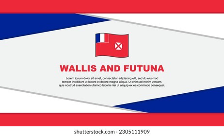 Wallis And Futuna Flag Abstract Background Design Template. Wallis And Futuna Independence Day Banner Cartoon Vector Illustration. Wallis And Futuna Vector