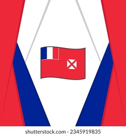 Plantilla De Diseño De Fondo Resumen De La Bandera Wallis Y Futuna. Cartel del Día de la Independencia de Wallis Y Futuna en medios sociales. Fondo Wallis Y Futuna