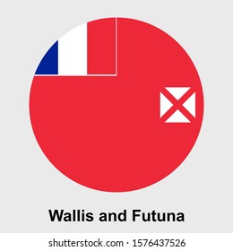Wallis and Futuna flag icon isolated vector illustration