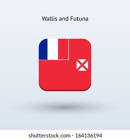 Wallis and Futuna flag icon. Vector illustration.