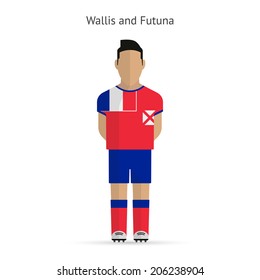 Wallis and Futuna football player. Soccer uniform. Vector illustration.
