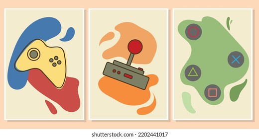 Mauerwerk dekoratives Spiel einfachen Stil. Kunstzeichnung der Blattlinie mit abstrakter Form. Abstraktes Game Art Design für Druck, Cover, Tapete, Minimalis Tapete. Vektorgrafik.