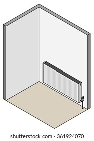 A wall-mounted radiator / room heater.