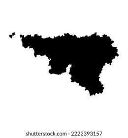 Wallonia region map, Belgium. Vector illustration.