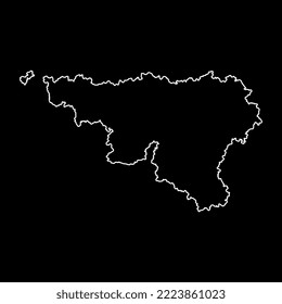 Wallonia region map, Belgium. Vector illustration.