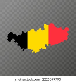 Walloon Brabant Province map, Provinces of Belgium. Vector illustration.