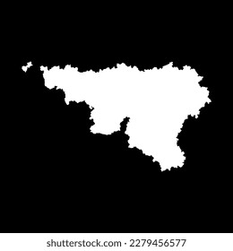 Walloon region map, Belgium. Vector illustration.