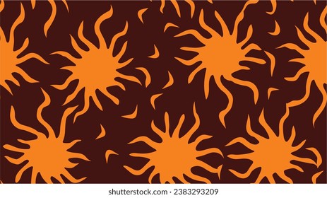 Wallpaper with abstract pattern. Hand drawn. New symmetrical abstract mandala. Abstract with elegant color backgrounds. A square, earth tone background with may textures. Seamless.