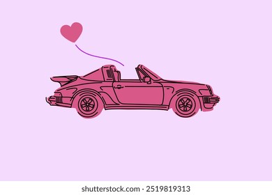 Wallpaper Aesthetic, Trendy automotive Lock Screen, Vector illustrations for apparel prints and other uses. Hand drawn cars.