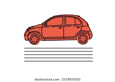 Wallpaper Aesthetic, Trendy automotive Lock Screen, Vector illustrations for apparel prints and other uses. Hand drawn cars.