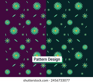 wallpaper and all prints on green mint background color. Cute pattern in small flower. Small colorful flowers