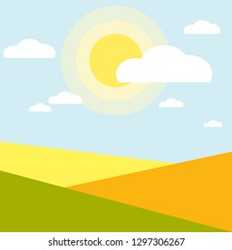 Wallpaper application autumn season background Geometric autumn landscape for app banners cards calendar Simple autumntime wallpaper nature flat cartoon Seasons year theme Vector geometric wallpaper