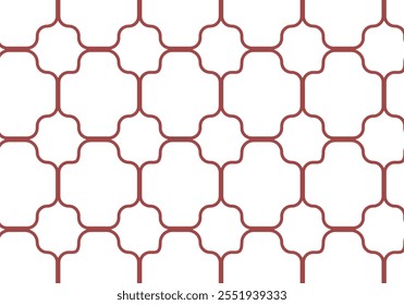 Wallpaper with Arabic patterns, maroon pattern and white background