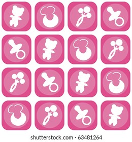 wallpaper with baby objects