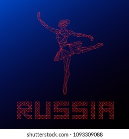 wallpaper background ballerina prima vector polygonal triangle papercut design logo russian abstract