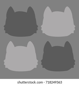 wallpaper and background concept - cat texture illustration isolated on black background and copyspace