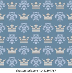 Wallpaper background, floral seamless pattern, vector image Background wallpaper seamless in vintage style for your design vector image