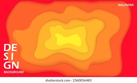 fondo de fondo de fondo de papel de fondo afiche de aplicación móvil a color naranja, capa, computadora de escritorio, diseño de teléfono móvil. Ilustración vectorial. 