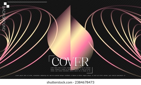 Wallpaper background gold gradient leaf abstract creative cover page design. Vector illustration. luxurious and simplicity style