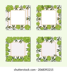 Wallpaper Background Leaf Vector Illustration Design Stock Vector