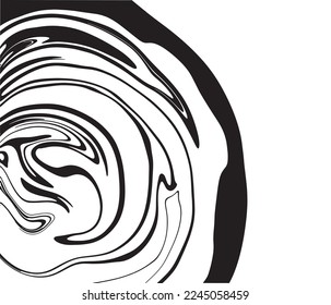 Wallpaper or background with liquid marble texture in circle motion, isolated vector illustration